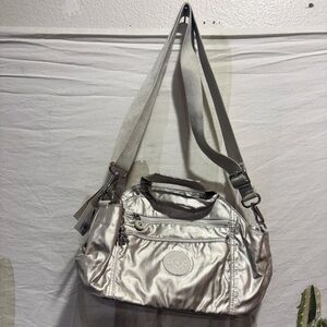 KIPLING Silver CrossBody Duffle Bag
